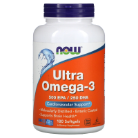 NOW Ultra Omega-3 180 гелевых капсул