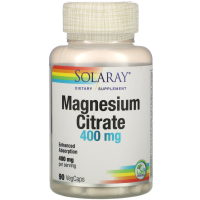 Solaray Magnesium Citrate 400 мг 90 вегетарианских капсул
