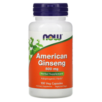 NOW American Ginseng 500 мг 100 капсул