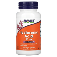NOW Hyaluronic Acid 50 мг 60 вегетарианских капсул