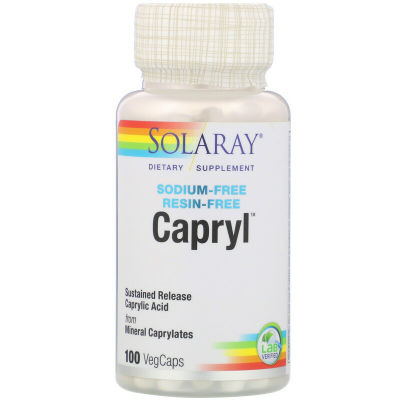 Solaray Capryl 100 растительных капсул