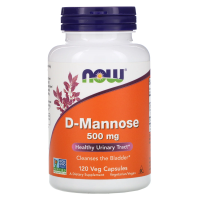 NOW D-Mannose 500 мг 120 вегетарианских капсул