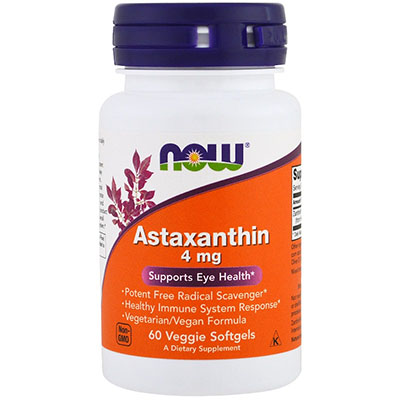 NOW Astaxanthin 4 мг 60 растительных капсул