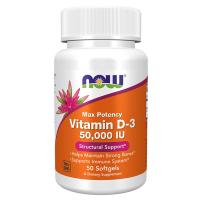 NOW Vitamin D-3 50.000 IU 50 гелевых капсул